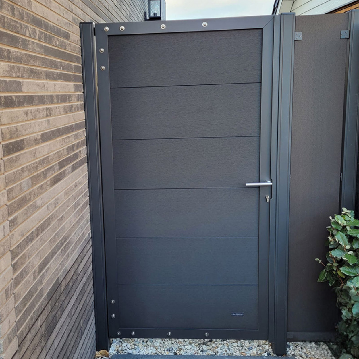 Elephant Tuindeur Forte Composiet Antraciet met Antraciet Frame 90x180cm